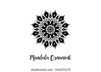 Elemento de decoración de arte de Mandala de patrón circular