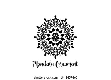 Elemento de decoración de arte de Mandala de patrón circular