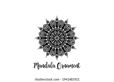 Elemento de decoración de arte de Mandala de patrón circular