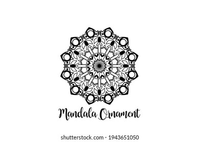 Circular pattern mandala art decoration element