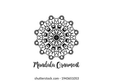 Circular pattern mandala art decoration element