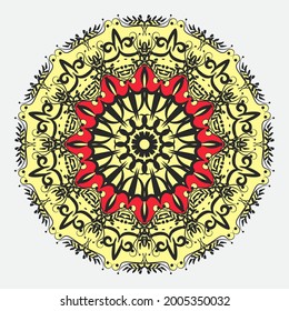 Patrón circular mandala elementos decorativos artísticos EPS 10
