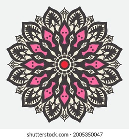 Circular pattern mandala art decoration elements EPS 10