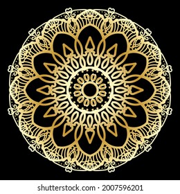 Circular pattern mandala art decoration elements