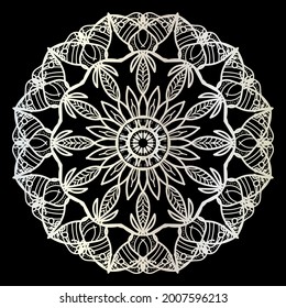 Circular pattern mandala art decoration elements
