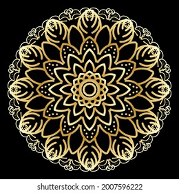 Circular pattern mandala art decoration elements