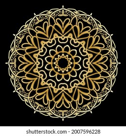 Circular pattern mandala art decoration elements