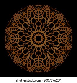 Circular pattern mandala art decoration elements