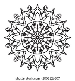 Circular pattern mandala art decoration elements