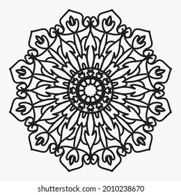 Circular pattern mandala art decoration elements