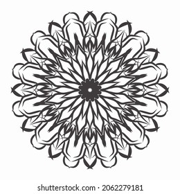 Patrón circular de elementos decorativos de arte mandala. EPS 10