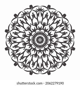 Circular pattern mandala art decoration elements. EPS 10