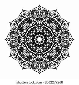 Patrón circular de elementos decorativos de arte mandala. EPS 10