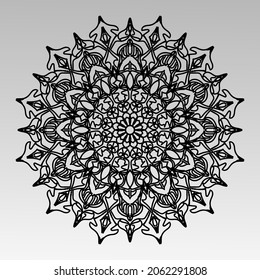 Circular pattern mandala art decoration elements