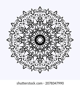 Circular pattern mandala art decoration elements.
