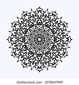 Circular pattern mandala art decoration elements.