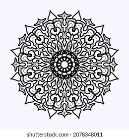 Circular pattern mandala art decoration elements.