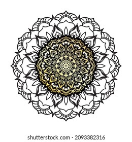 Circular pattern mandala art decoration elements.