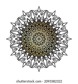 Circular pattern mandala art decoration elements.