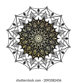 Circular pattern mandala art decoration elements.