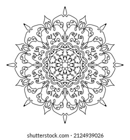 Circular pattern mandala art decoration elements.