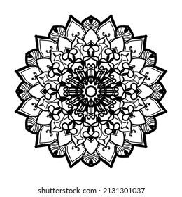 Circular pattern mandala art decoration elements.