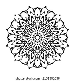 Circular pattern mandala art decoration elements.