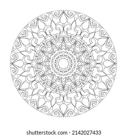 Circular pattern mandala art decoration elements.