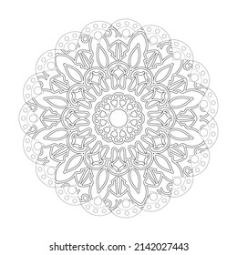 Circular pattern mandala art decoration elements.