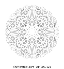 Circular pattern mandala art decoration elements.