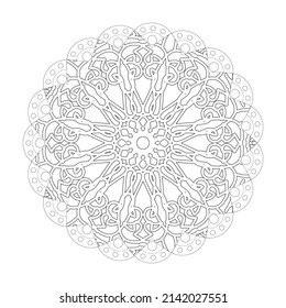 Circular pattern mandala art decoration elements.