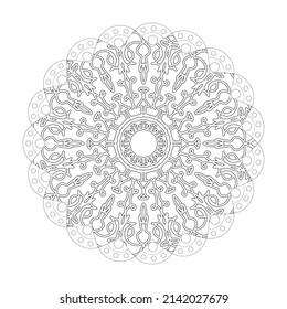 Circular pattern mandala art decoration elements.