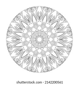 Circular pattern mandala art decoration elements.