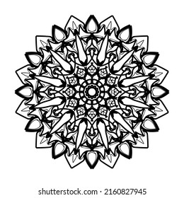 Circular pattern mandala art decoration elements.