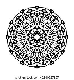 Circular pattern mandala art decoration elements.