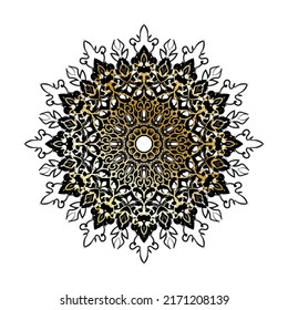 Circular pattern mandala art decoration elements.