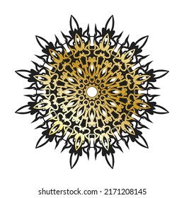 Circular pattern mandala art decoration elements.