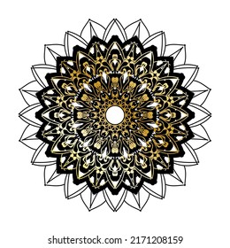 Circular pattern mandala art decoration elements.