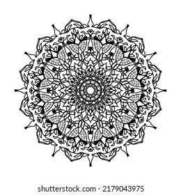 Circular pattern mandala art decoration elements