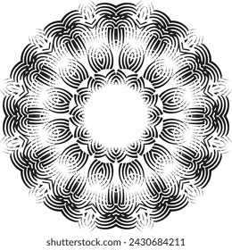 Elementos de decoración del arte del mandala del patrón circular para el cartel de la meditación, página del libro de colorear del adulto, tatuaje, henna