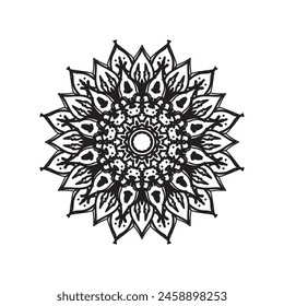Circular pattern mandala art decoration elements.