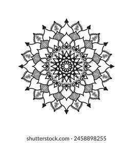 Circular pattern mandala art decoration elements.