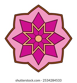 Circular Pattern Mandala Flower Rose Style Vector Lotus Leaves Henna Mehndi Meditation Tattoo Decoration Ornament Ethnic Oriental Coloring Book Page Practice Paint Print Screen Fabric Textile