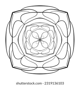 Circular pattern. Mandala illustration for tattoo, stickers, coloring pages, decoration. Decorative doodle ornament in ethnic style.