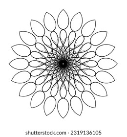 Patrón circular. Ilustración de Mandala para tatuajes, pegatinas, páginas coloreadas, decoración. El doodle decorativo adorno de estilo étnico.