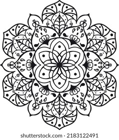 Circular Pattern Mandala Mehndi Henna Tattoo Stock Vector (Royalty Free ...