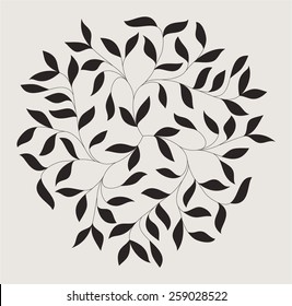 Circular Pattern. Mandala. Round Floral Vector Ornament. 