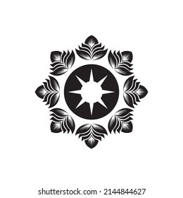 Circular pattern. Mandala. Round vector ornament.