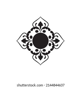 Circular pattern. Mandala. Round vector ornament.