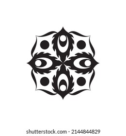 Circular pattern. Mandala. Round vector ornament.